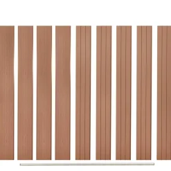 vidaXL Panneaux de clôture de remplacement 9 pcs WPC 170 cm