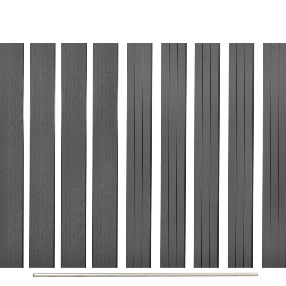 vidaXL Panneaux de clôture de remplacement 9 pcs WPC 170 cm