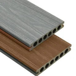 vidaXL Panneaux de terrasse et accessoires WPC Marron/gris 10 m² 2,2 m