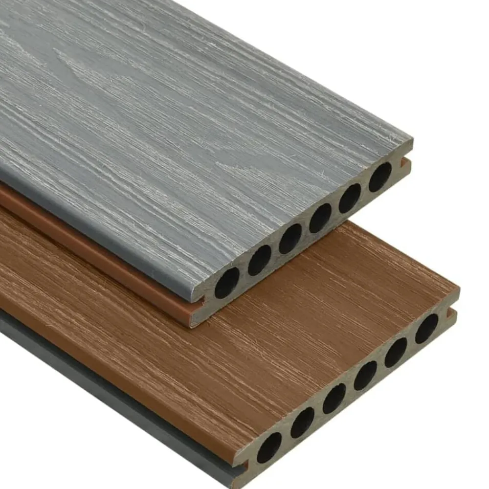 vidaXL Panneaux de terrasse et accessoires WPC Marron/gris 10 m² 2,2 m