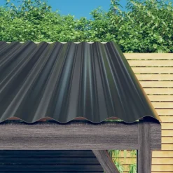 Matériaux De Construction-vidaXL Panneaux de toit 12 pcs Acier galvanisé 60x36 cm Anthracite