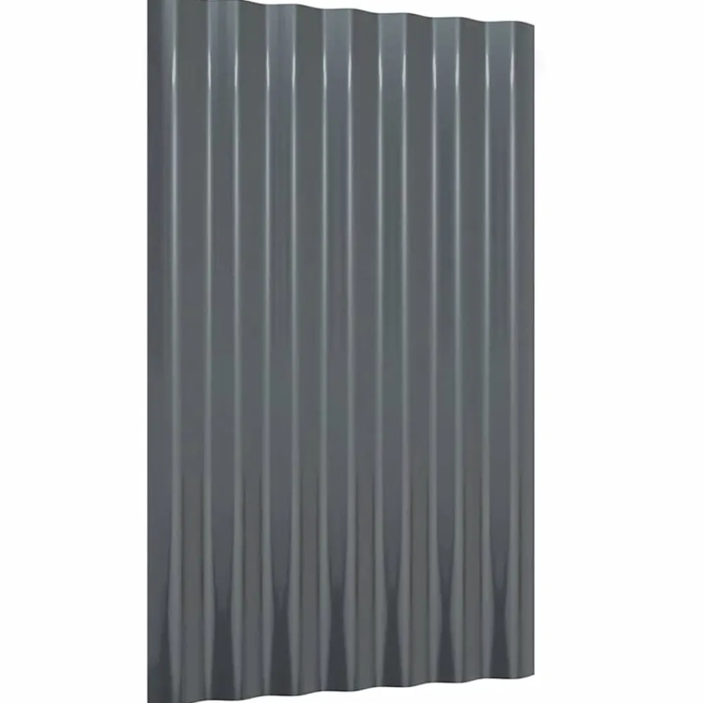 Matériaux De Construction-vidaXL Panneaux de toit 12 pcs Acier galvanisé 60x36 cm Anthracite