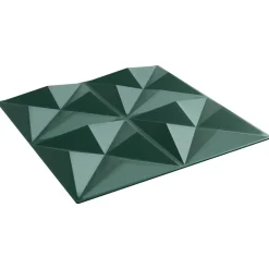 vidaXL Panneaux muraux 48 pcs Vert Origami 50 x 50 cm Mousse XPS