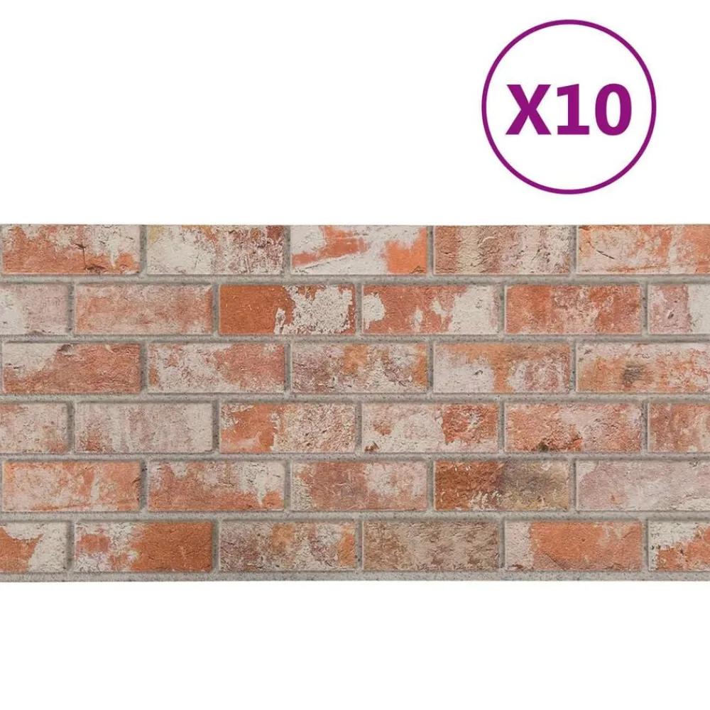 vidaXL Panneaux muraux 10 pcs 100 x 50 cm Mousse EPS