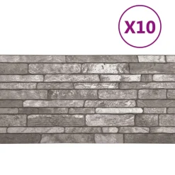 vidaXL Panneaux muraux 10 pcs 100 x 50 cm Mousse EPS