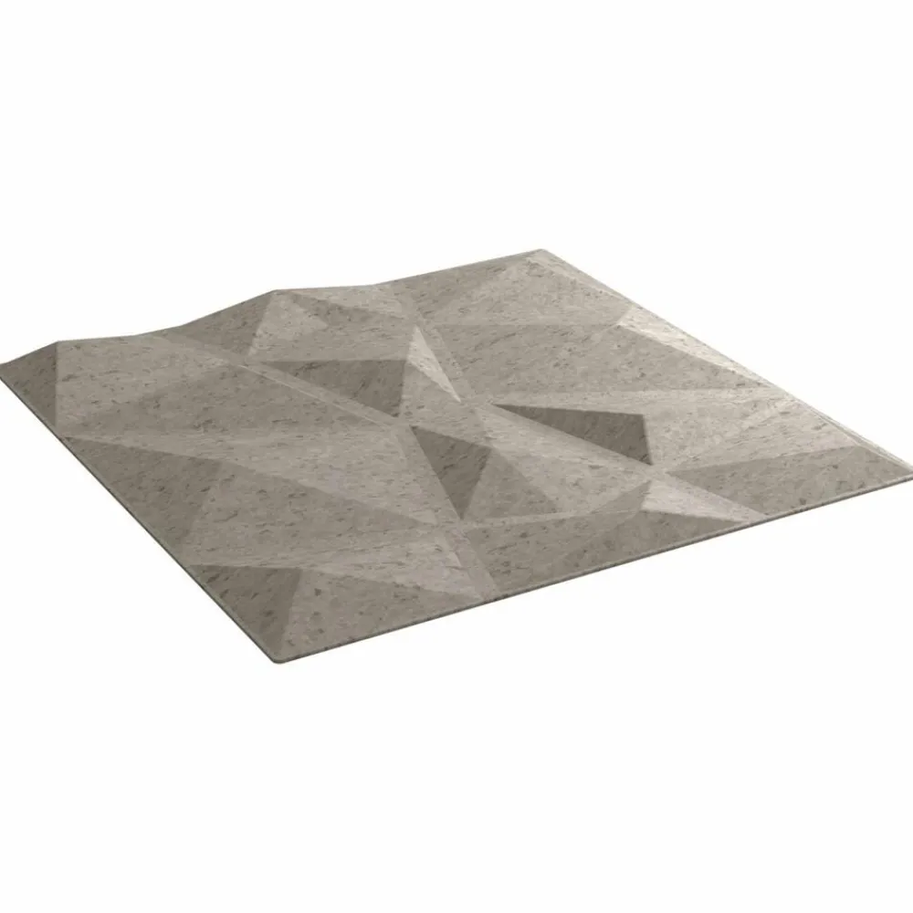 Matériaux De Construction-vidaXL Panneaux muraux 24 pcs 50 x 50 cm Mousse XPS Gris béton