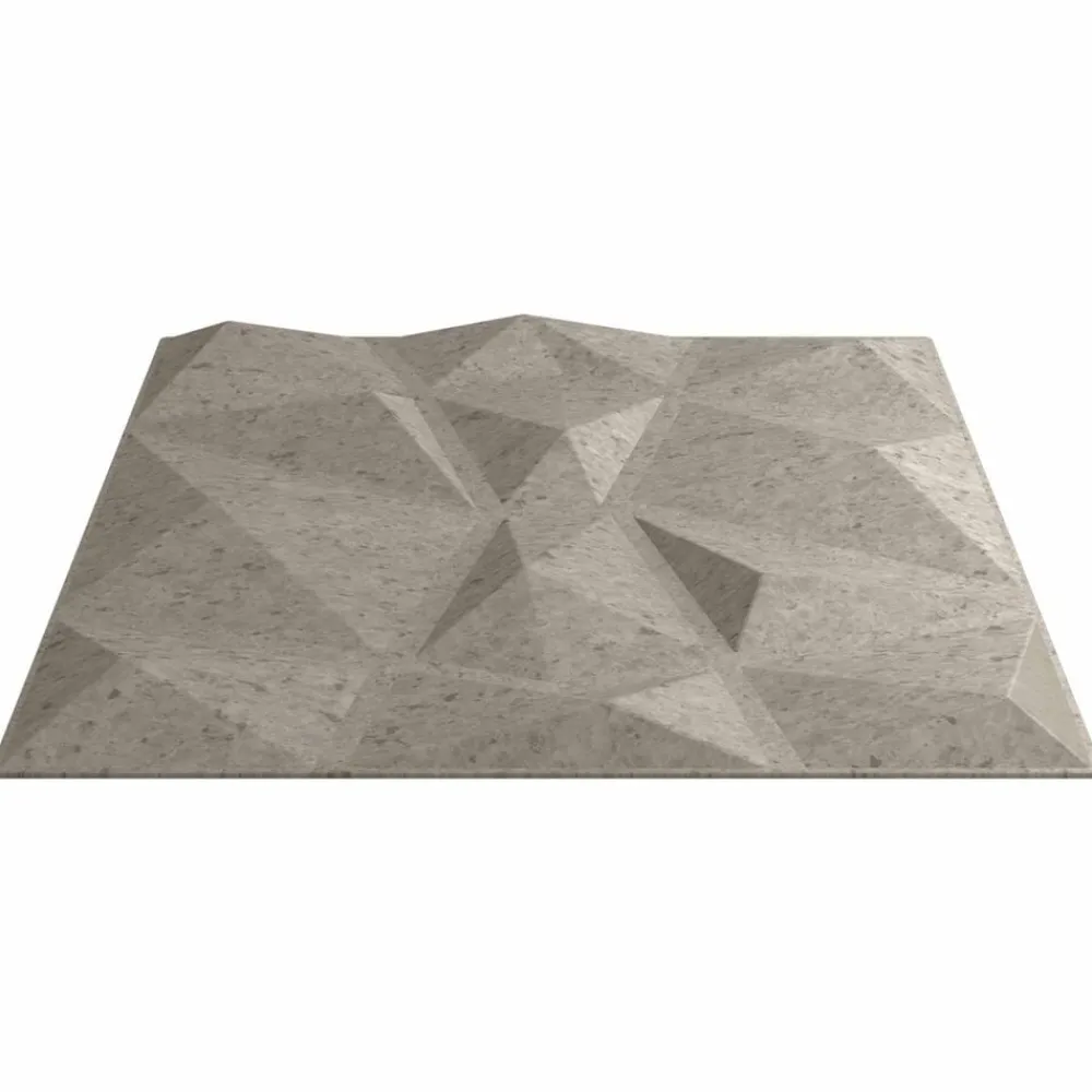 Matériaux De Construction-vidaXL Panneaux muraux 24 pcs 50 x 50 cm Mousse XPS Gris béton