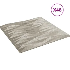 Matériaux De Construction-vidaXL Panneaux muraux 48 pcs 50 x 50 cm Mousse XPS Béton Pierre