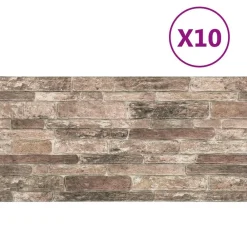 vidaXL Panneaux muraux 10 pcs Multicolore 100 x 50 cm Mousse EPS