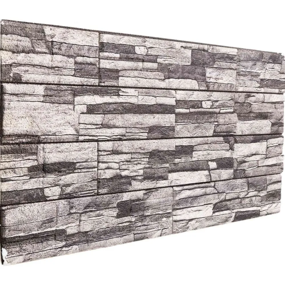 Matériaux De Construction-vidaXL Panneaux muraux 10 pcs 100 x 50 cm Gris foncé et gris clair