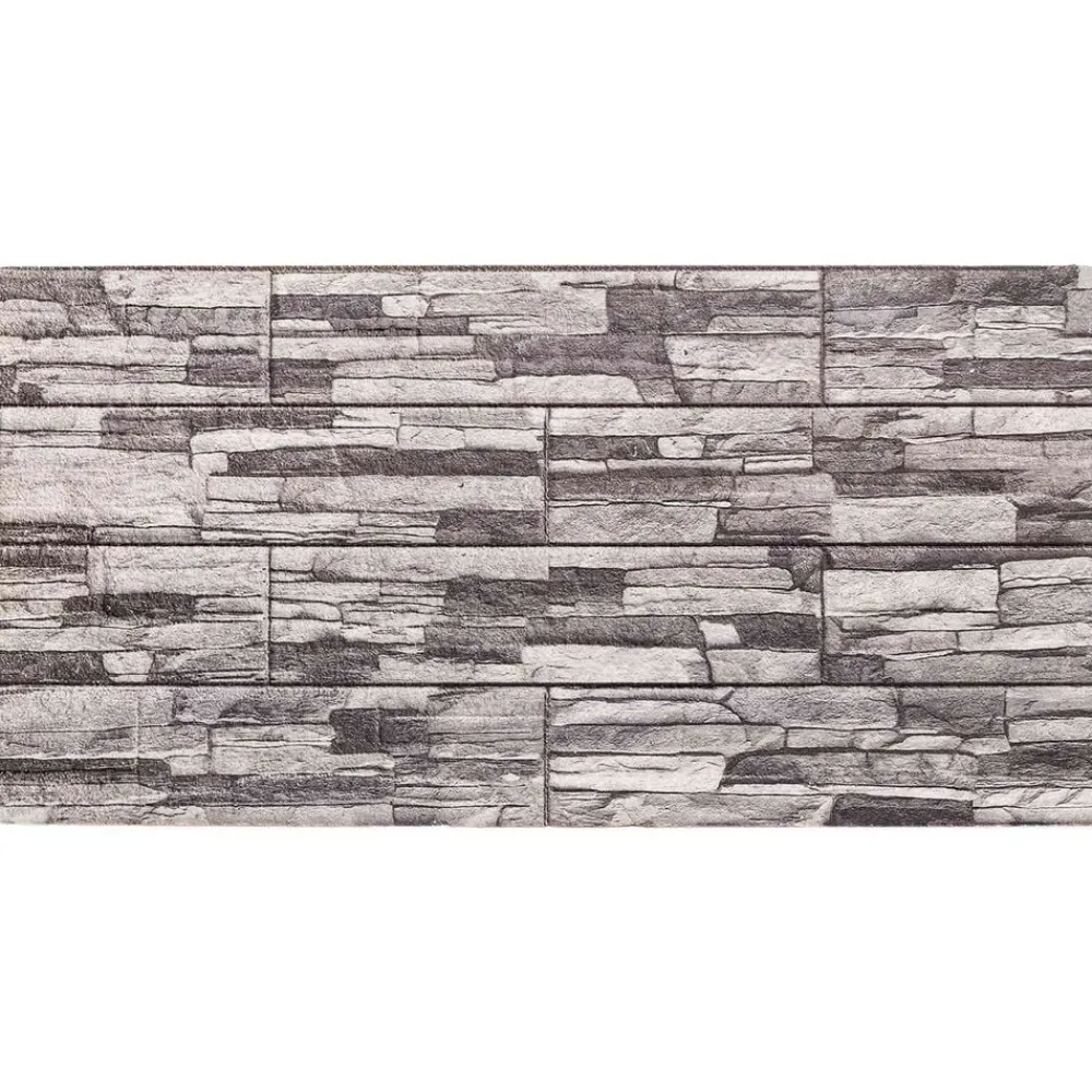 Matériaux De Construction-vidaXL Panneaux muraux 10 pcs 100 x 50 cm Gris foncé et gris clair