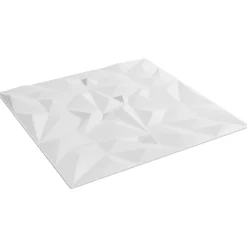 Matériaux De Construction-vidaXL Panneaux muraux 12 pcs 50 x 50 cm Mousse XPS Blanc