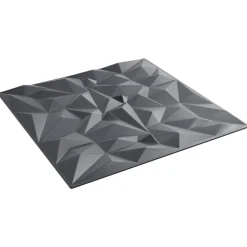 vidaXL Panneaux muraux 12 pcs Gris Améthyste 50 x 50 cm Mousse XPS