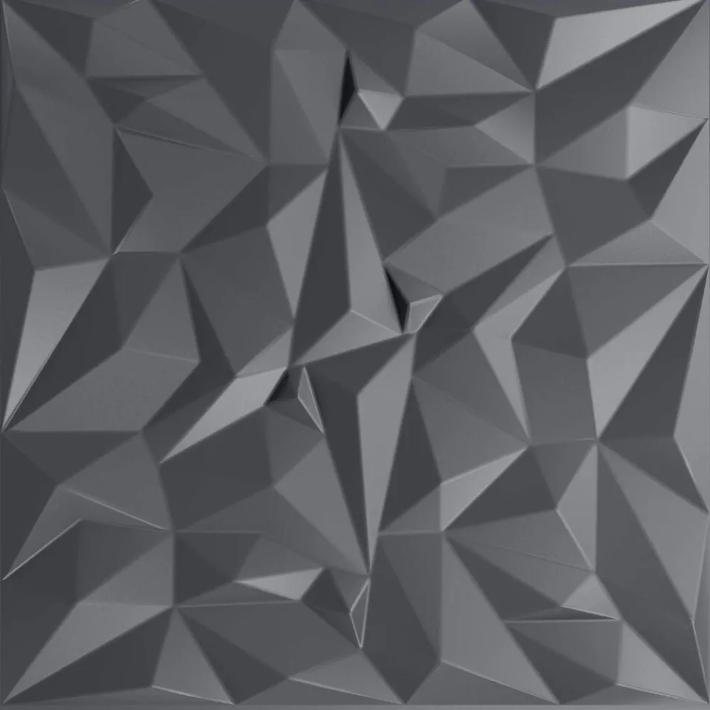 vidaXL Panneaux muraux 12 pcs Gris Améthyste 50 x 50 cm Mousse XPS