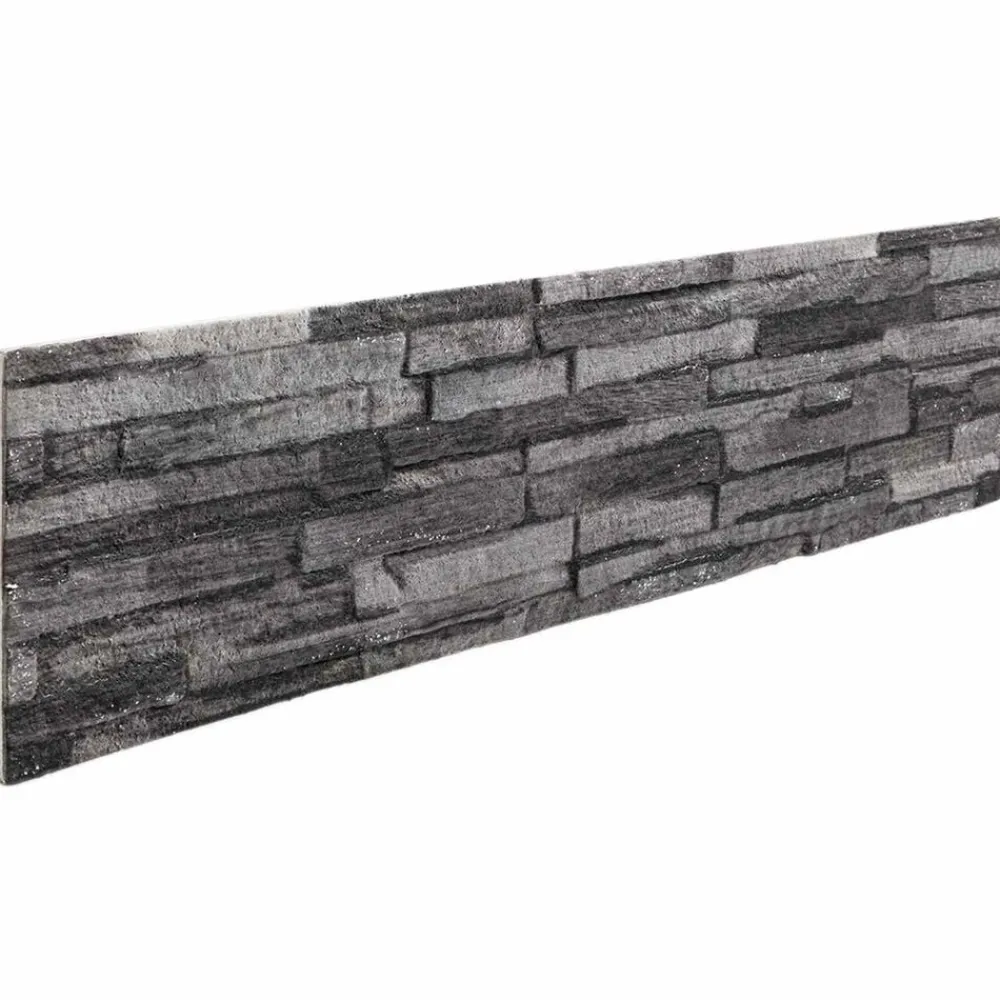 Matériaux De Construction-vidaXL Panneaux muraux 10 pcs 100 x 25 cm Mousse EPS Anthracite