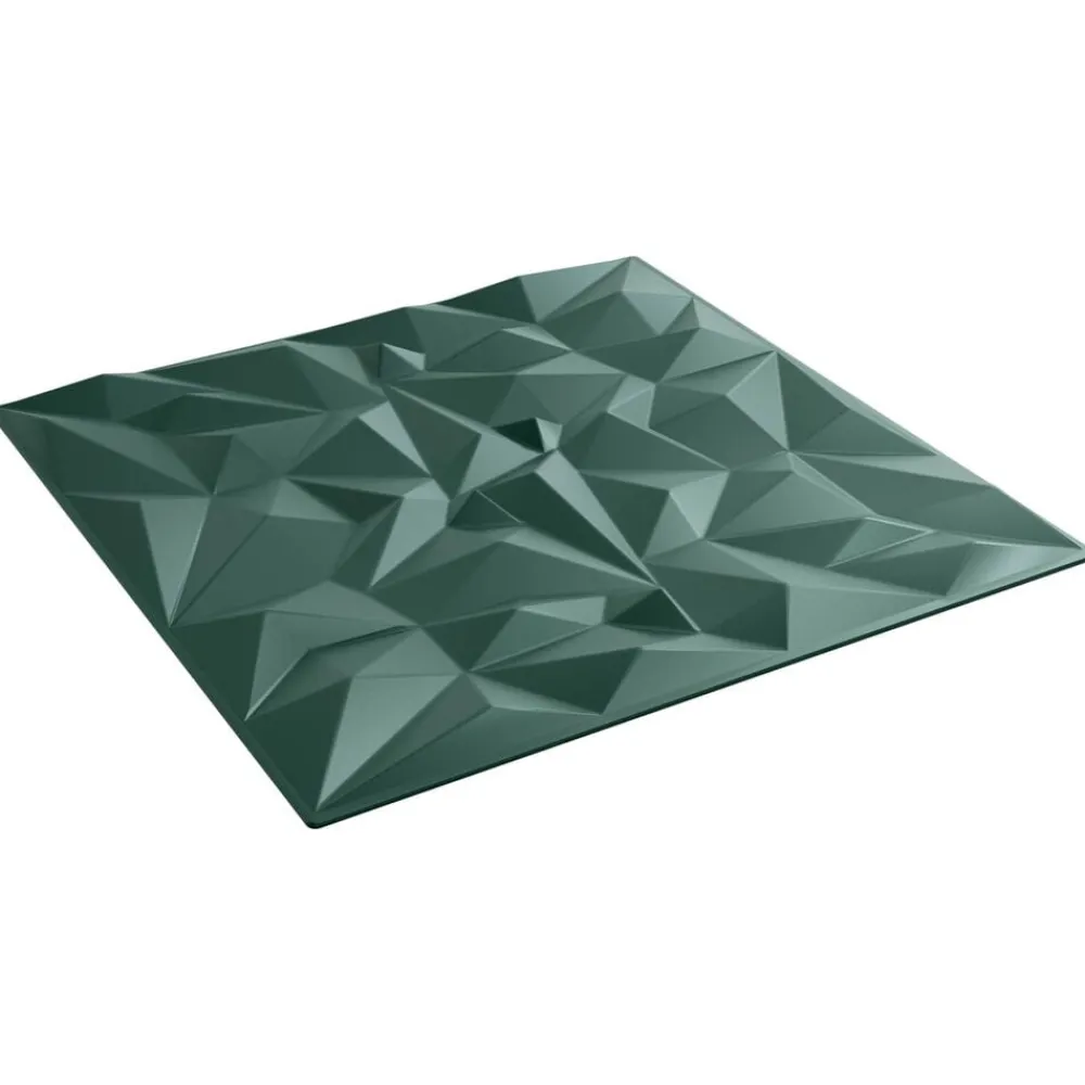vidaXL Panneaux muraux 24 pcs Vert Améthyste 50 x 50 cm Mousse XPS