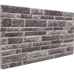 Matériaux De Construction-vidaXL Panneaux muraux 10 pcs 100 x 50 cm Mousse EPS Anthracite