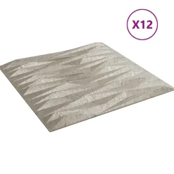 Matériaux De Construction-vidaXL Panneaux muraux 12 pcs 50 x 50 cm Mousse XPS Béton Pierre