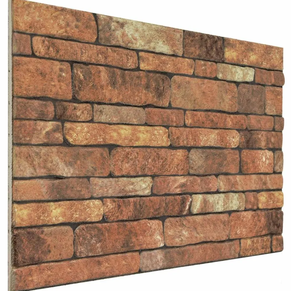 Matériaux De Construction-vidaXL Panneaux muraux 10 pcs 100 x 50 cm Mousse EPS Marron et blanc