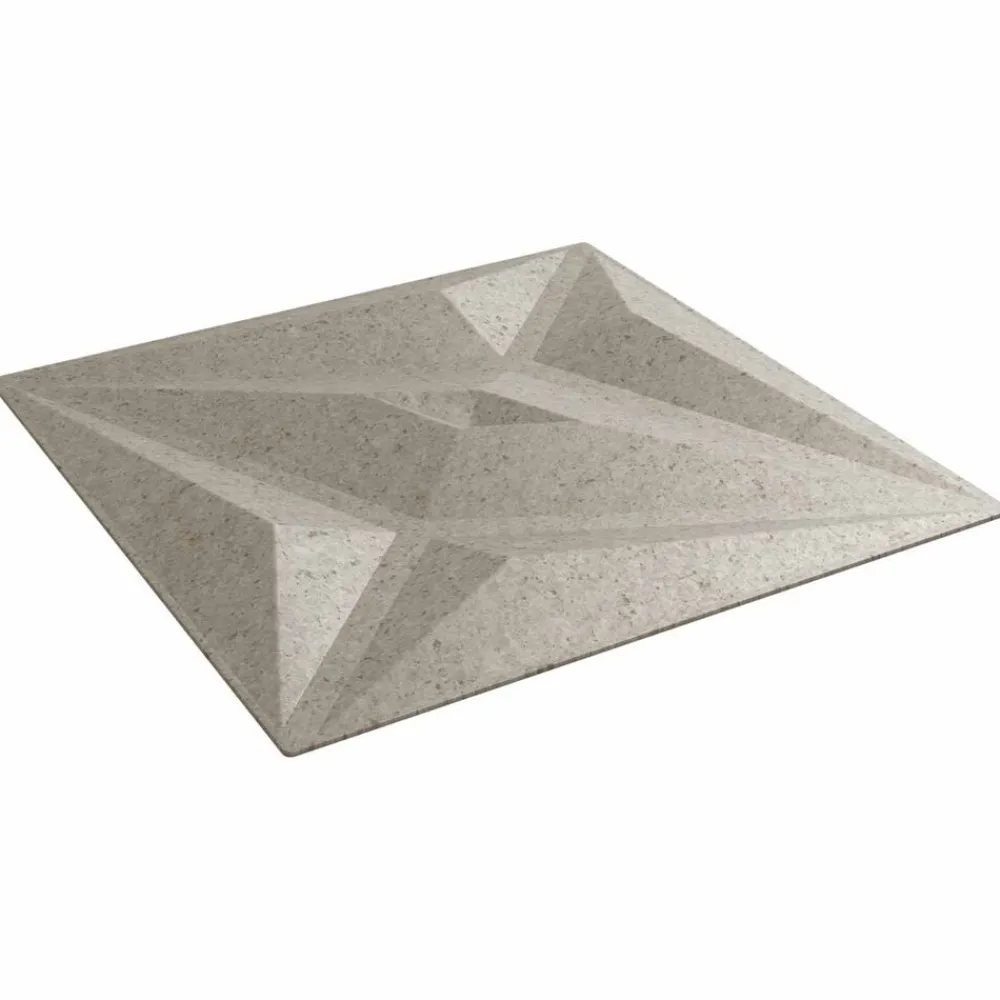 Matériaux De Construction-vidaXL Panneaux muraux 24 pcs Béton Étoile 50 x 50 cm Mousse XPS Béton Étoile