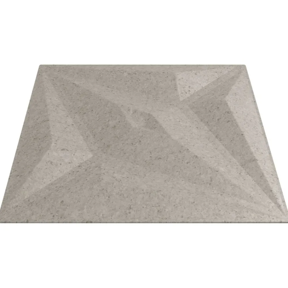 vidaXL Panneaux muraux 12 pcs Béton Étoile 50 x 50 cm Mousse XPS