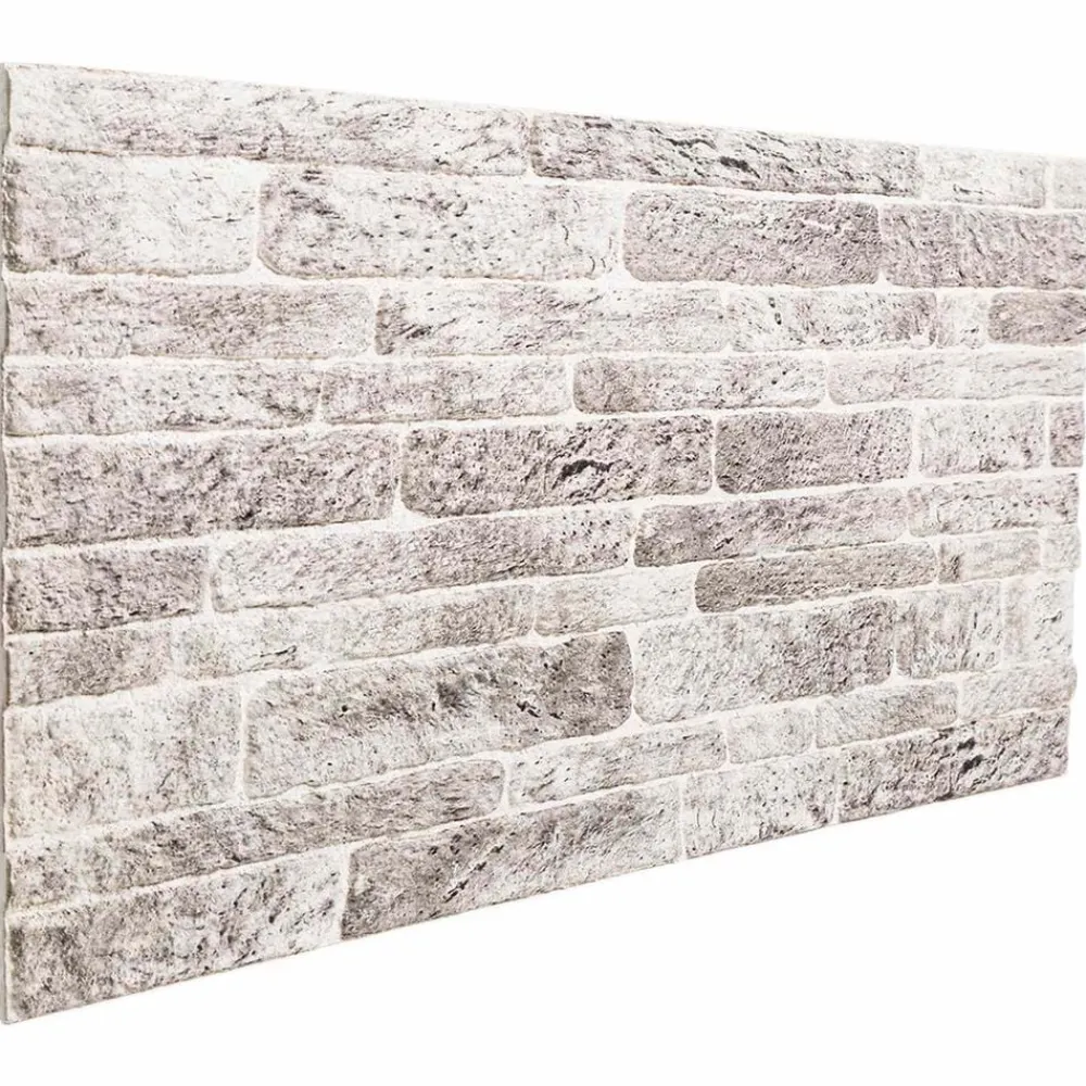 Matériaux De Construction-vidaXL Panneaux muraux 10 pcs 100 x 50 cm Gris clair et blanc