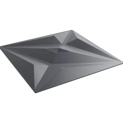 vidaXL Panneaux muraux Étoile 48 pcs Gris Étoile 50 x 50 cm Mousse XPS