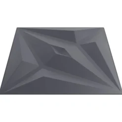 Matériaux De Construction-vidaXL Panneaux muraux Étoile 24 pcs Gris Étoile 50 x 50 cm Mousse XPS Étoile gris