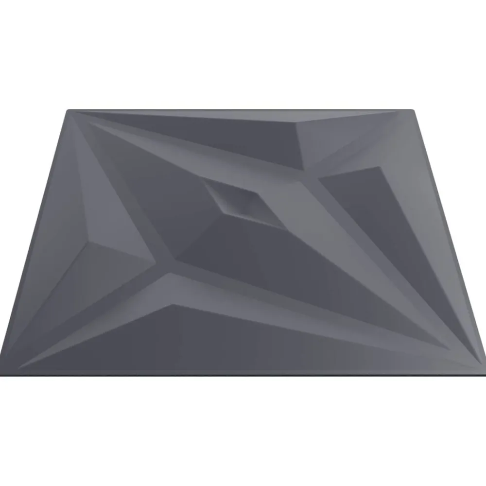 Matériaux De Construction-vidaXL Panneaux muraux Étoile 24 pcs Gris Étoile 50 x 50 cm Mousse XPS Étoile gris