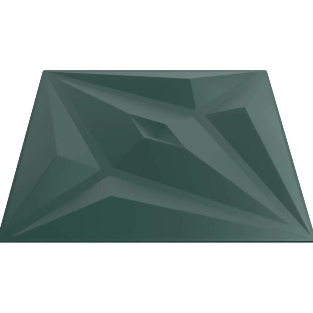 Matériaux De Construction-vidaXL Panneaux muraux Étoile 12 pcs Vert Étoile 50 x 50 cm Mousse XPS Étoile verte