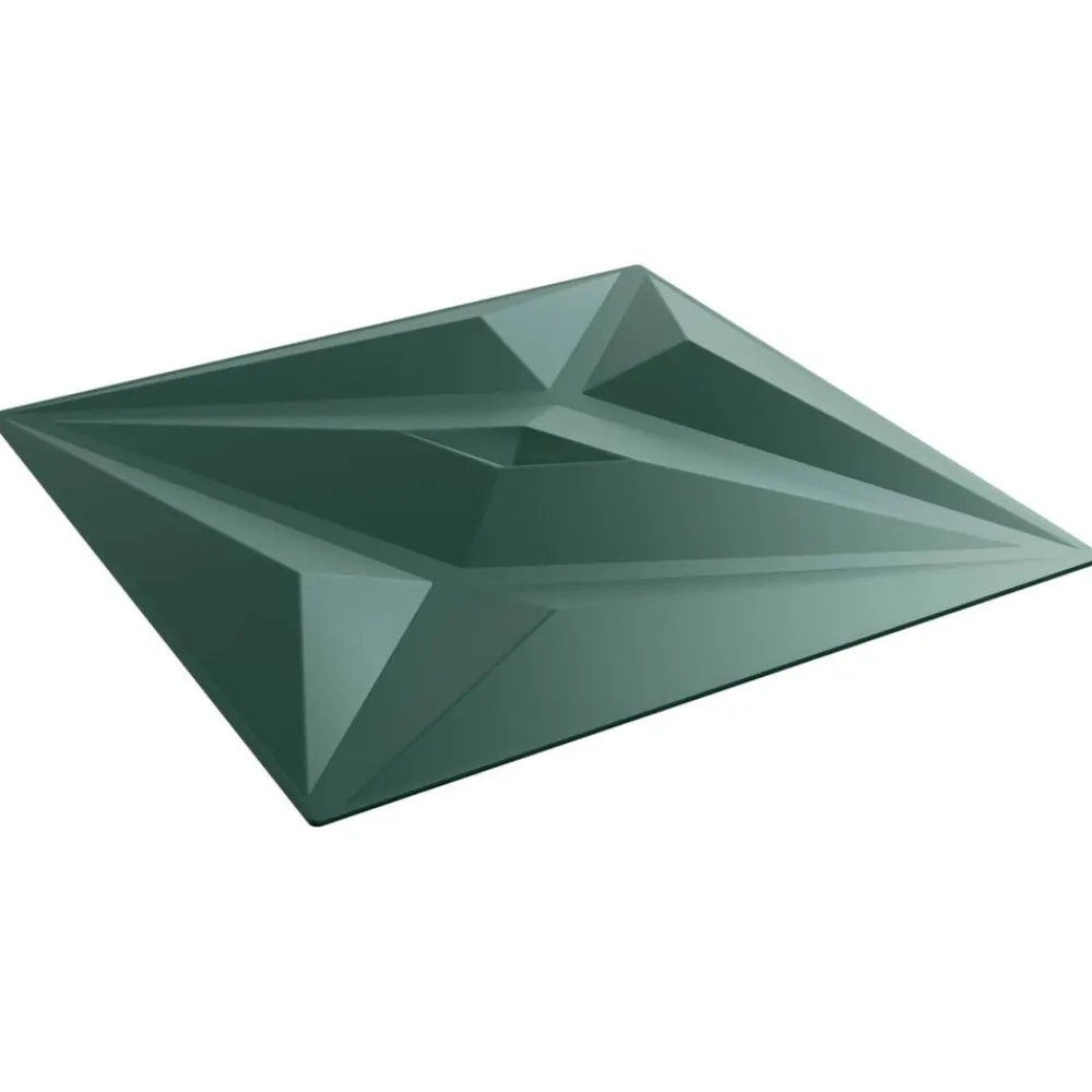 vidaXL Panneaux muraux Étoile 48 pcs Vert Étoile 50 x 50 cm Mousse XPS