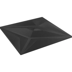 Matériaux De Construction-vidaXL Panneaux muraux Étoile 24 pcs Noir Étoile 50 x 50 cm Mousse XPS Noir étoilé