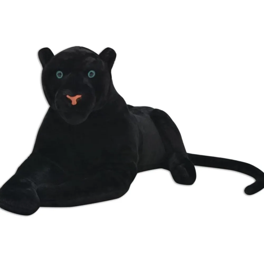 vidaXL Panthère en peluche Noir XXL