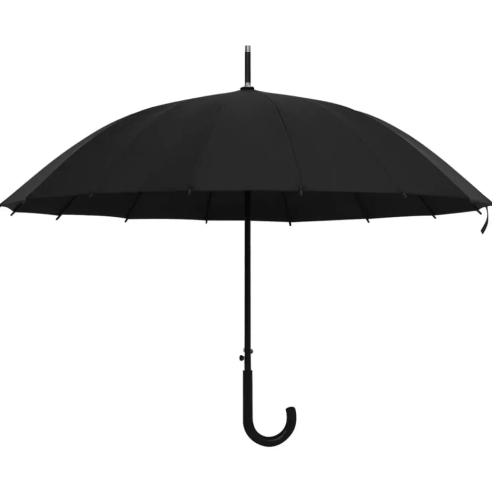 Parapluies-vidaXL Parapluie automatique Noir 105 cm