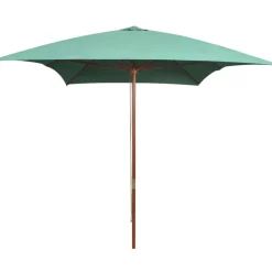 vidaXL Parasol avec poteau en bois 200 x 300 cm