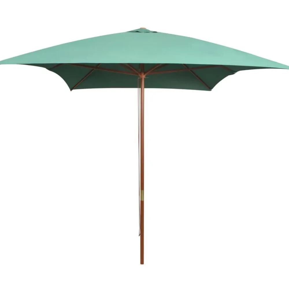 vidaXL Parasol avec poteau en bois 200 x 300 cm