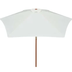 Pelouses & Jardins-vidaXL Parasol avec poteau en bois 270 x 270 cm Blanc crème Crème