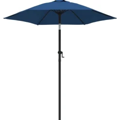 Pelouses & Jardins-vidaXL Parasol 200x224 cm Aluminium Bleu