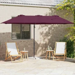 vidaXL Parasol 372 x 198 x 243 cm Polyester et Aluminium