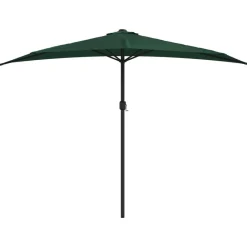 vidaXL Parasol de balcon avec mât en aluminium Vert 300x155 cm Demi