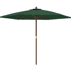 vidaXL Parasol de jardin avec mât en bois 299x240 cm