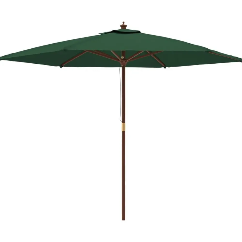 vidaXL Parasol de jardin avec mât en bois 299x240 cm
