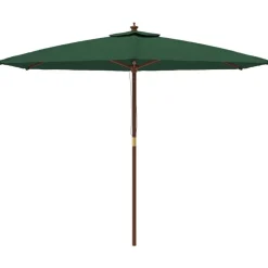 vidaXL Parasol de jardin avec mât en bois 299x240 cm