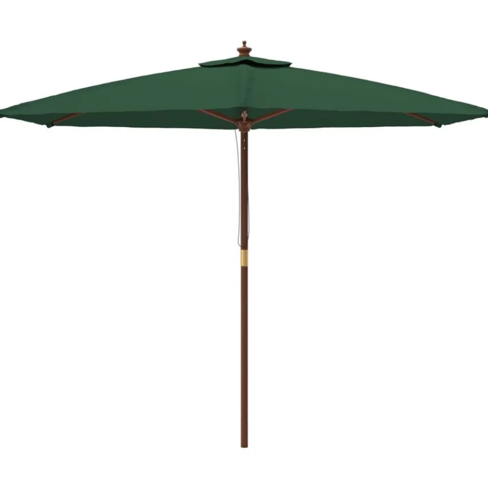 vidaXL Parasol de jardin avec mât en bois 299x240 cm
