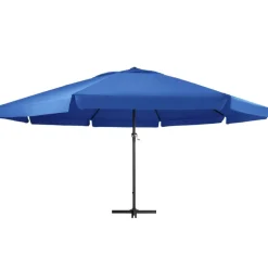 Pelouses & Jardins-vidaXL Parasol de jardin avec mât en aluminium 500 cm é bleu azur