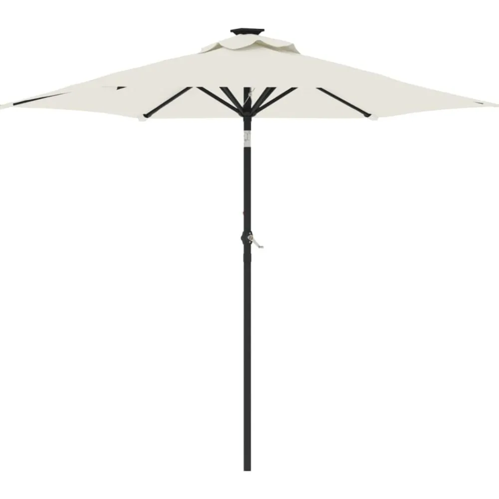 Pelouses & Jardins-vidaXL Parasol de jardin avec mât en acier 225x225x212 cm Blanc