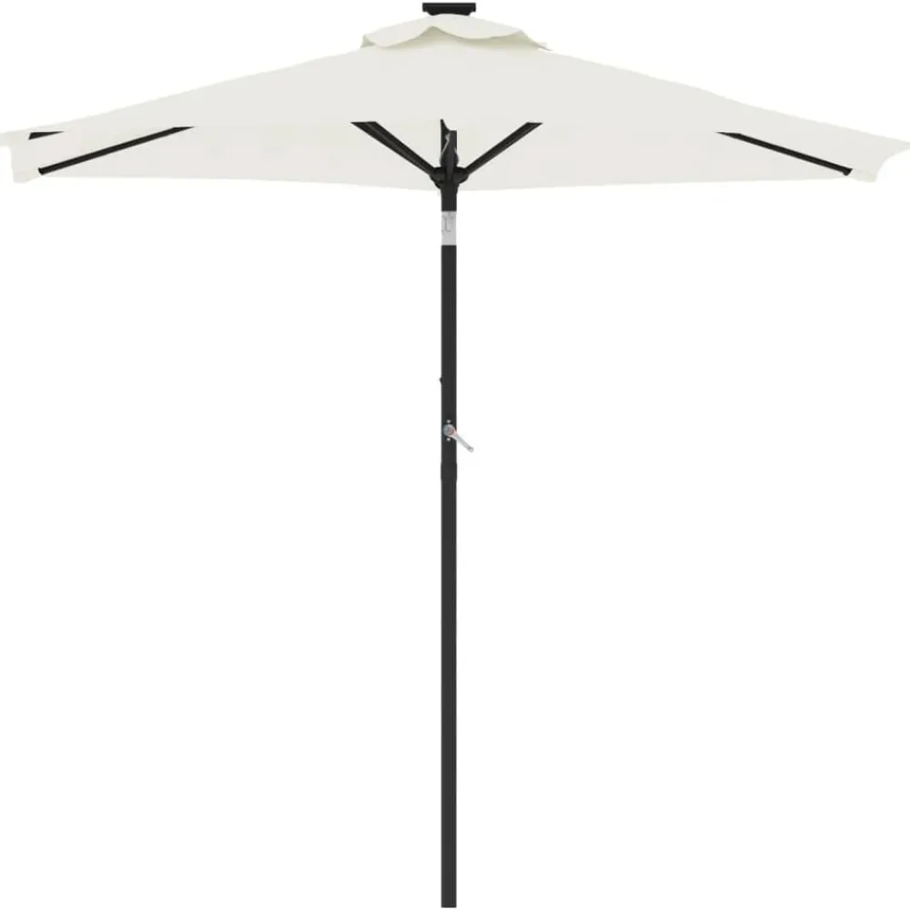 Pelouses & Jardins-vidaXL Parasol de jardin avec mât en acier 225x225x212 cm Blanc