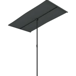 Pelouses & Jardins-vidaXL Parasol de jardin avec mât en aluminium 180x110 cm Anthracite