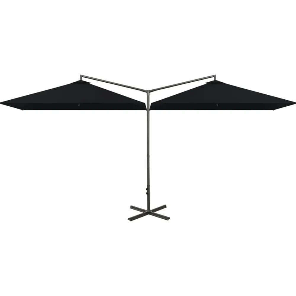 vidaXL Parasol de jardin double avec mât en acier 600x300 cm