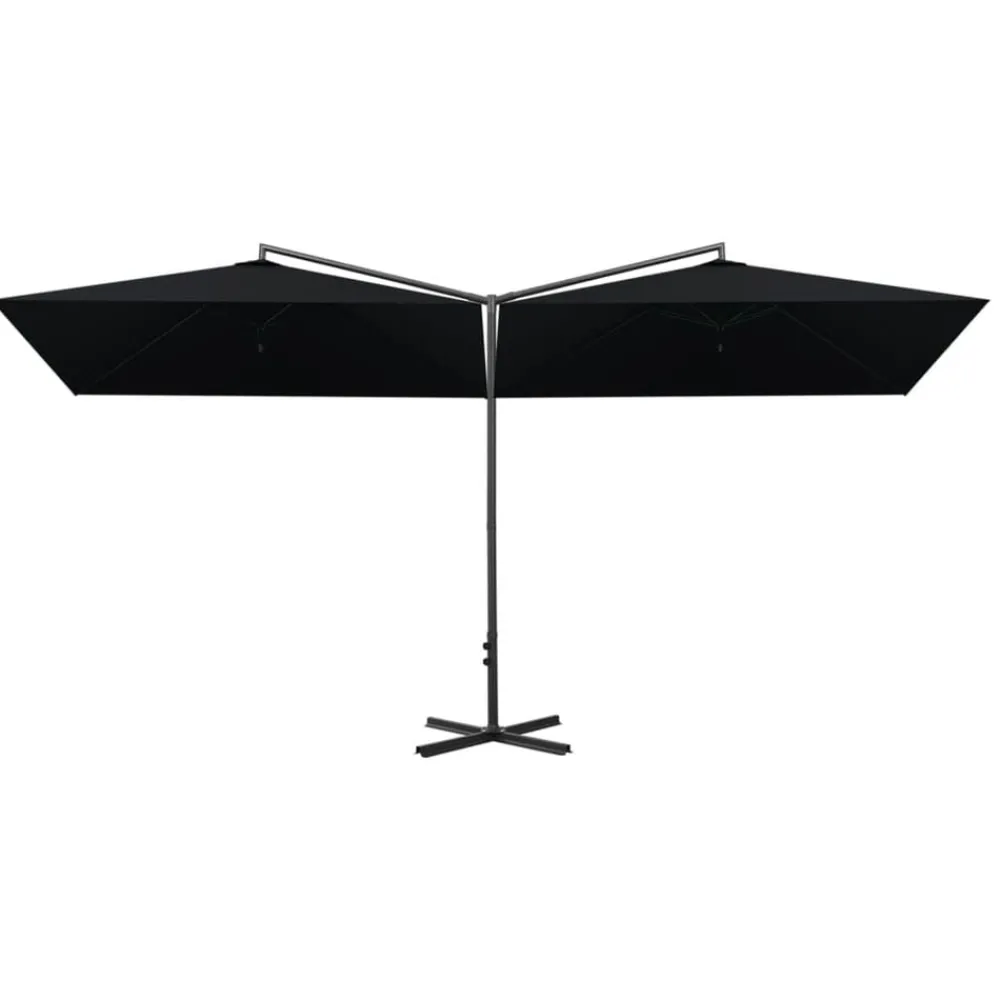 vidaXL Parasol de jardin double avec mât en acier 600x300 cm